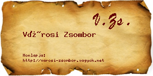 Városi Zsombor névjegykártya