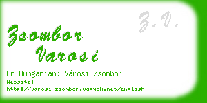 zsombor varosi business card